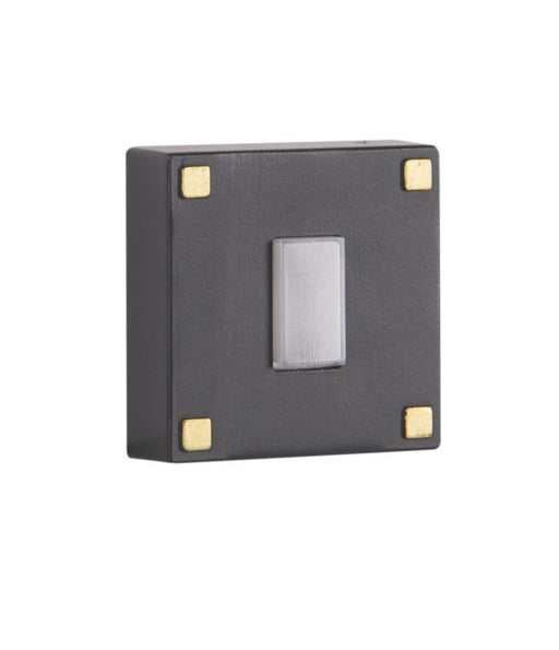 Craftmade Surface Mount LED Lighted Push Button in Flat Black w/ Satin Brass Accents