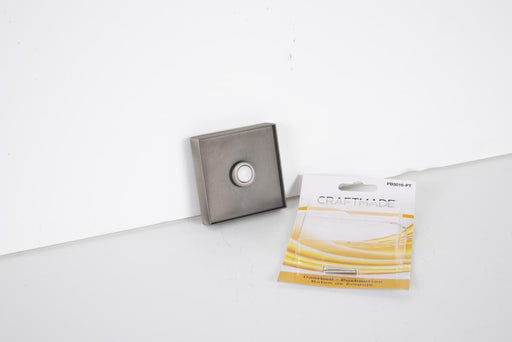 Craftmade Recessed Mount LED Lighted Push Button in Pewter