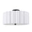 3 Light  Flush Mount, Mb W/ Wh Shade | PCA-163SF-MB-WH