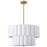 4 Light Agb 2 Tier Pendant W/ Wh Scallop Shades | PCA-224P-AGB-WH