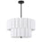  4 Light  Mb 2 Tier Pendant W/ Wh Scallop Shades | PCA-224P-MB-WH