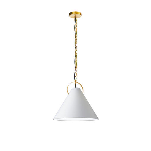 1lt Incand Pendant, Agb W/ Wh Shade | PCN-161P-AGB-790