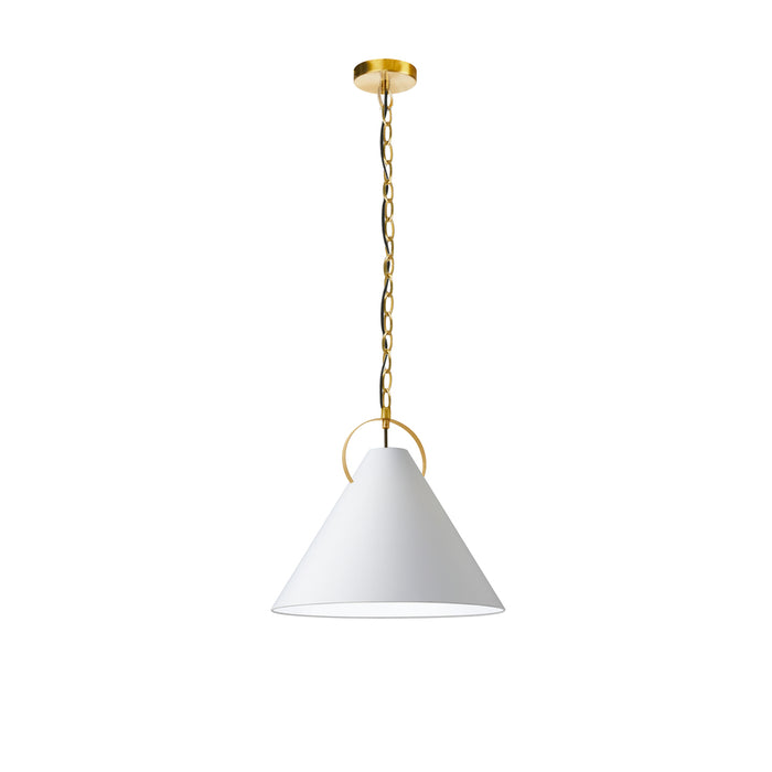 1lt Incand Pendant, Agb W/ Wh Shade | PCN-161P-AGB-790
