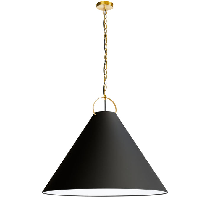 1lt Incand Pendant, Agb W/ Bk Shade | PCN-321P-AGB-797