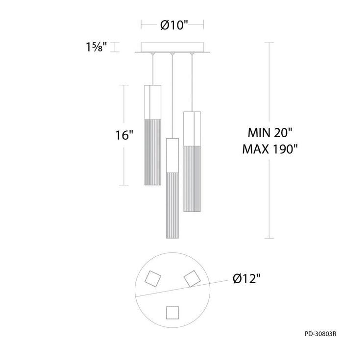 Cinema Multilight Pendant Light | PD-30803R-AB