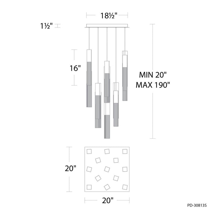 Cinema Multilight Pendant Light | PD-30813S-AB