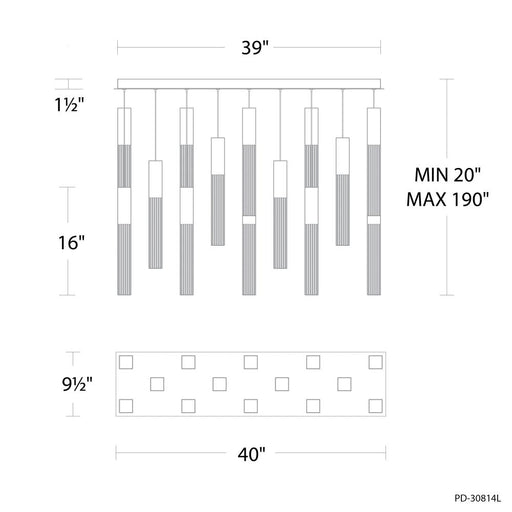 Cinema Multilight Pendant Light | PD-30823L-BK