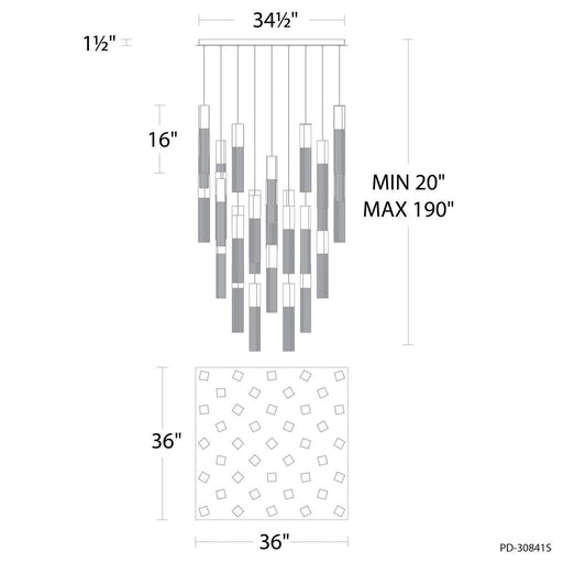 Cinema Multilight Pendant Light | PD-30841S-BK