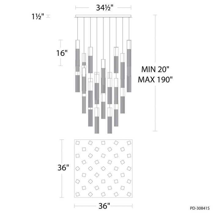Cinema Multilight Pendant Light | PD-30841S-BK