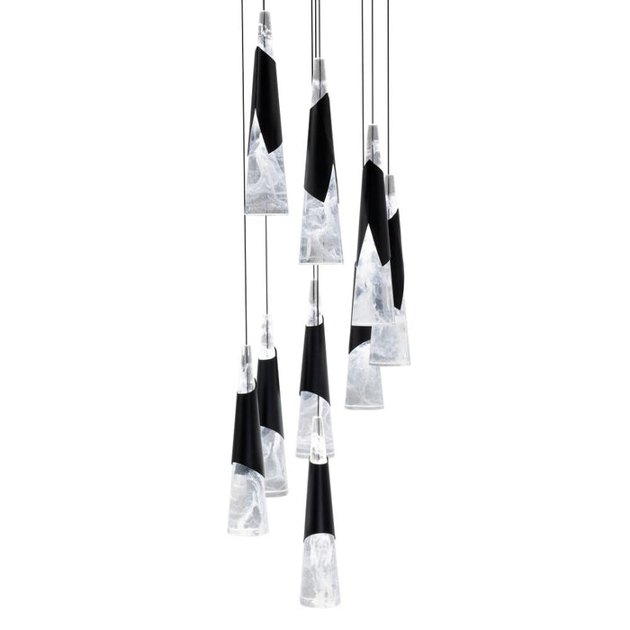 Kilt Multilight Pendant Light | PD-44409R-AB