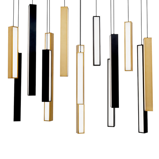 Chaos Multilight Pendant Light | PD-64823L-BK/AB-BK