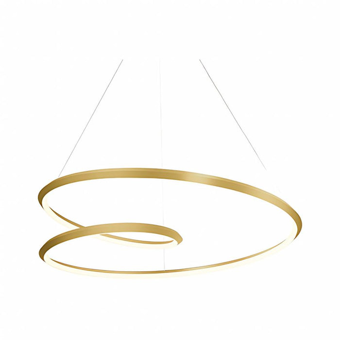 Ampersand 39-in Brushed Gold Led Pendant | PD22339-BG-UNV-010