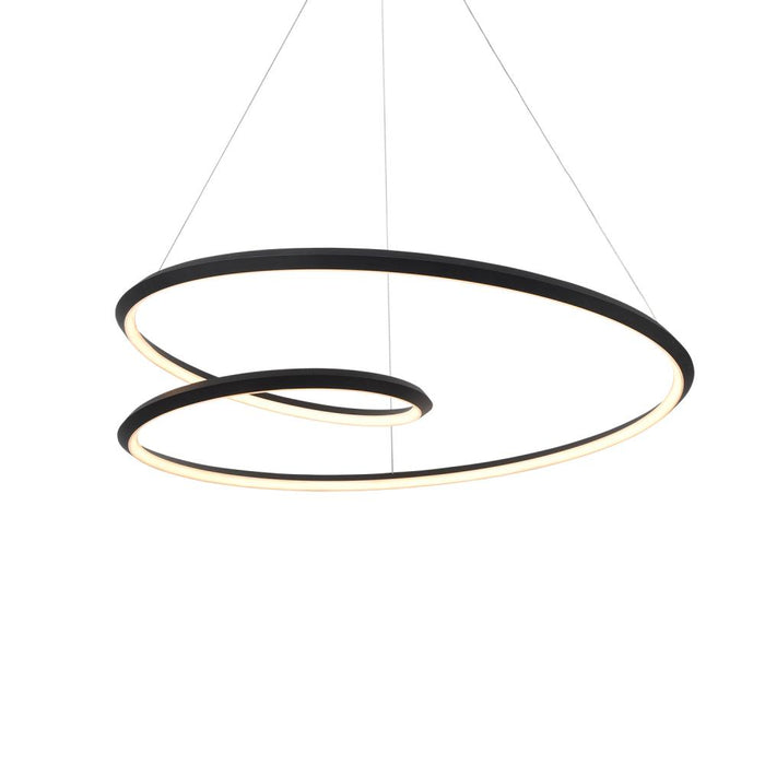 Ampersand 39-in Black Led Pendant | PD22339-BK-UNV-010
