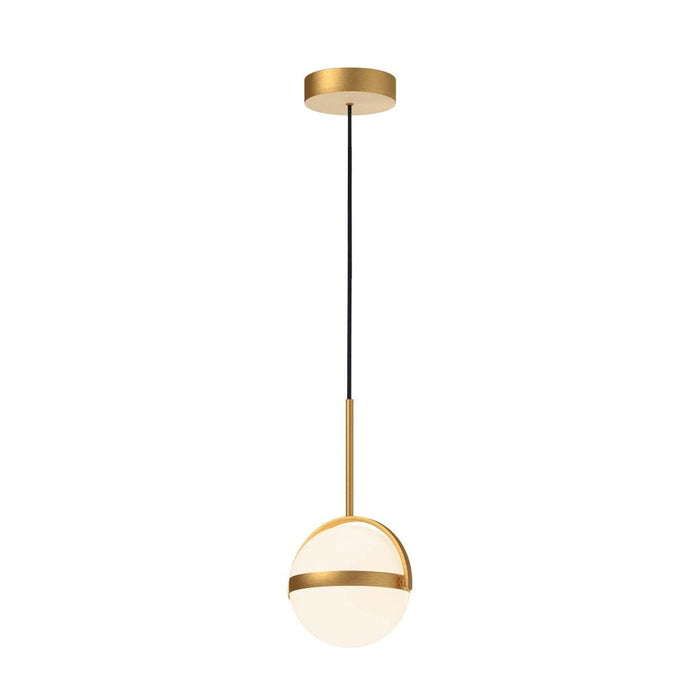 Globo 7-in Brushed Gold Led Pendant | PD301001BG-UNV