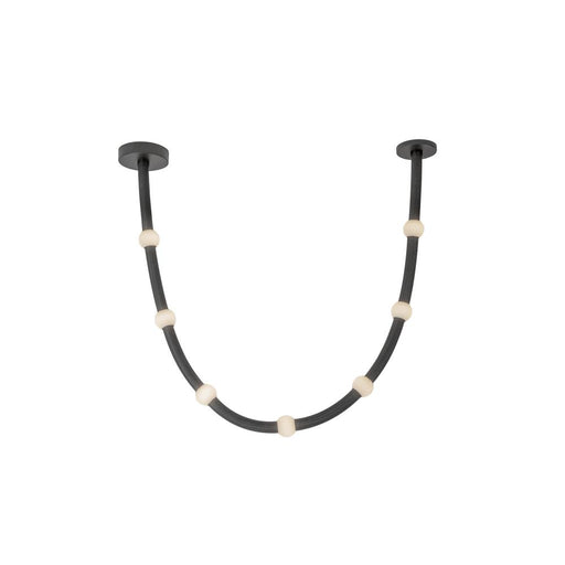 Corda 7-ft Black/opal Glass Led Pendant | PD39307-BK/OP-UNV