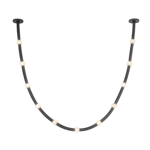 Corda 10-ft Black/opal Glass Led Pendant | PD39310-BK/OP-UNV-010-RT