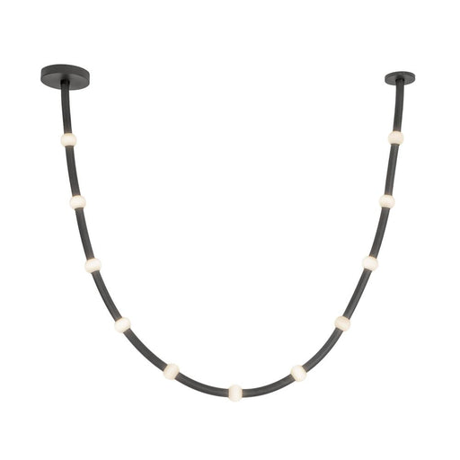 Corda 10-ft Black/opal Glass Led Pendant | PD39310-BK/OP-UNV-010