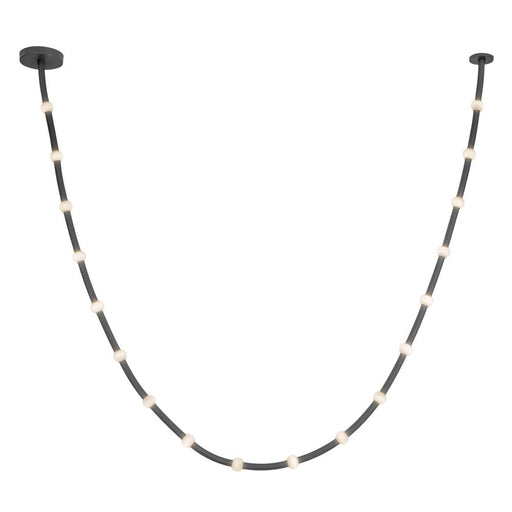 Corda 17-ft Black/opal Glass Led Pendant | PD39317-BK/OP-UNV-010