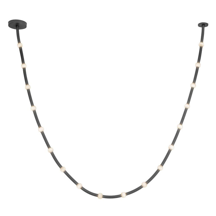 Corda 17-ft Black/opal Glass Led Pendant | PD39317-BK/OP-UNV-010