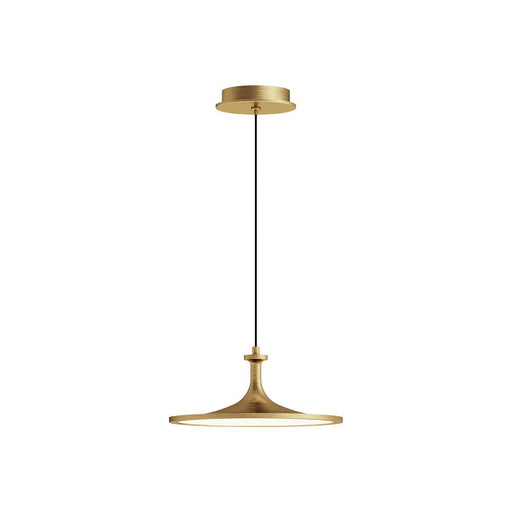 Issa 12-in Brushed Gold Led Pendant | PD418012BG-UNV