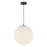Marco 16-in Black/opal Glass Led Pendant | PD43216-BK/OP-5CCT-UNV