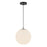 Marco 12-in,196-in Black/opal Glass Led Pendant | PD43612-BK/OP-5CCT-UNV