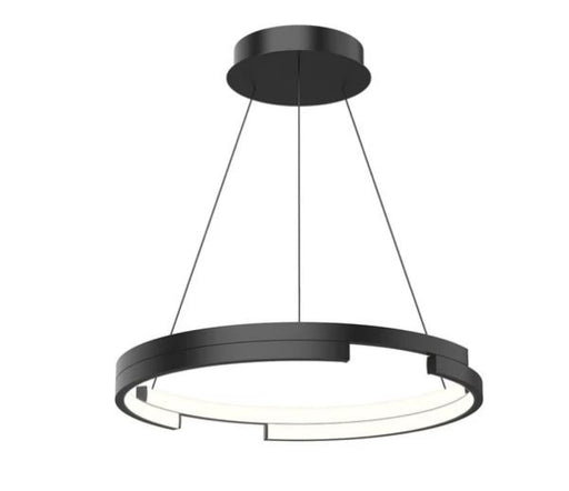 Anello Minor 19-in Black Led Pendant | PD52719-BK-UNV-010