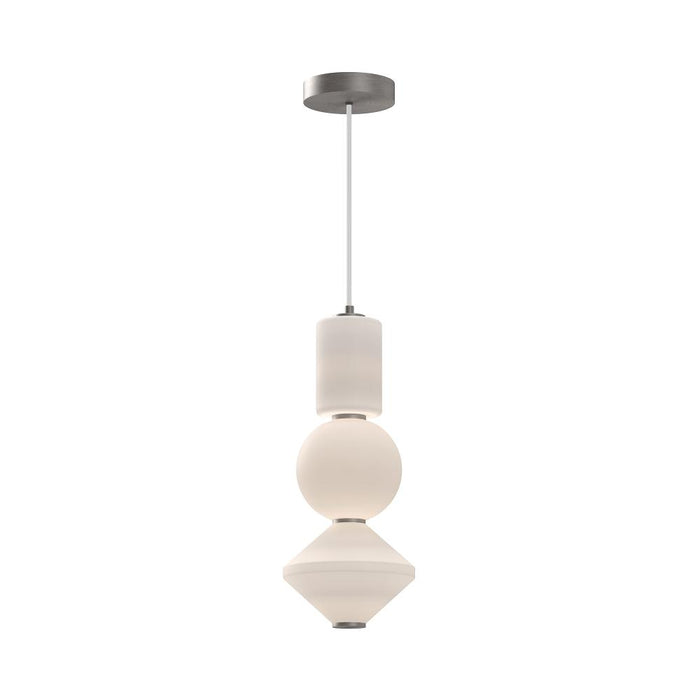Bijou 8-in Brushed Nickel/opal Matte Glass Led Pendant | PD530341BNOP-UNV