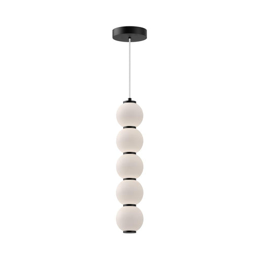 Bijou 5-in Matte Black/opal Matte Glass Led Pendant | PD531515MBOP-UNV