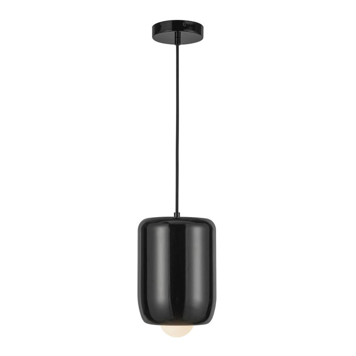 Hayden 7-in Glossy Black Led Pendant | PD68507-GBK-UNV