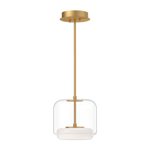 Enkel 10-in Clear/brushed Gold Led Pendant | PD70610-CL/BG-UNV