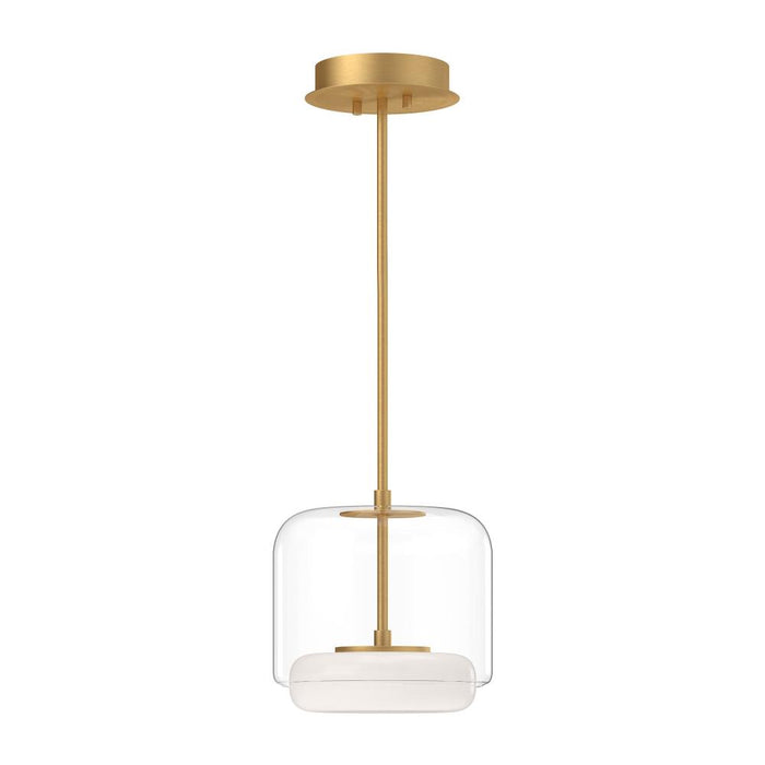 Enkel 10-in Clear/brushed Gold Led Pendant | PD70610-CL/BG-UNV