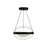 Virgo 12-in Black/opal Glass Led Pendant | PD76312-BK/OP-UNV