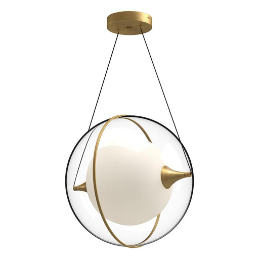 Aries 16-in Brushed Gold Led Pendant | PD76716-BG-UNV
