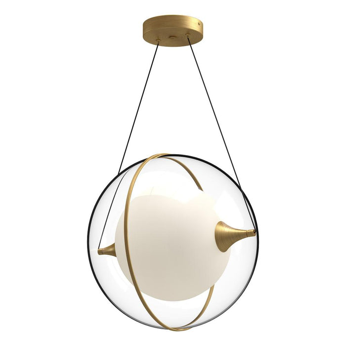 Aries 16-in Brushed Gold Led Pendant | PD76716-BG-UNV