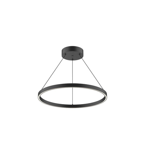 Cerchio 24-in Black Led Pendant | PD87124-BK-UNV-010