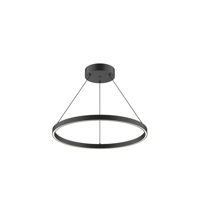 Cerchio 24-in Black Led Pendant | PD87124-BK-UNV-010