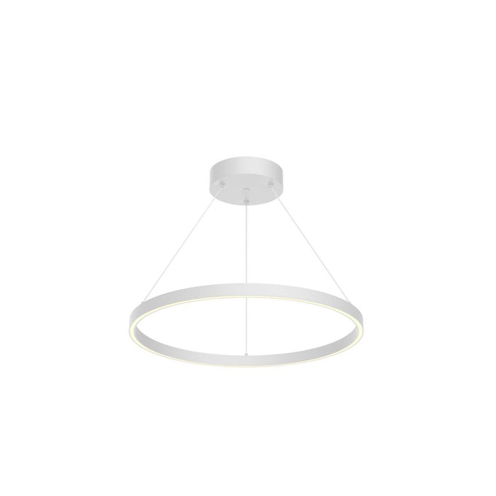 Cerchio 24-in White Led Pendant | PD87124-WH-UNV-010