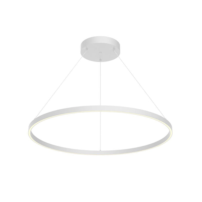 Cerchio 36-in White Led Pendant | PD87136-WH-UNV-010