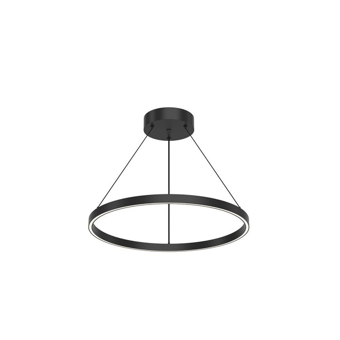 Cerchio 24-in Black Led Pendant | PD87724-BK-UNV-010