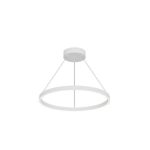 Cerchio 24-in White Led Pendant | PD87724-WH-UNV-010