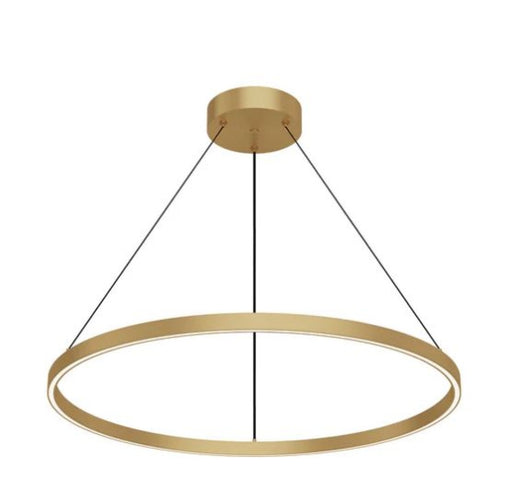 Cerchio 32-in Brushed Gold Led Pendant | PD87732-BG-UNV-010
