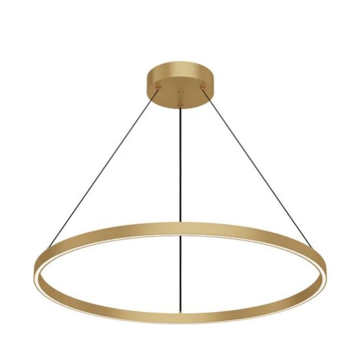 Cerchio 32-in Brushed Gold Led Pendant | PD87732-BG-UNV-010