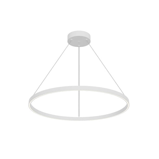Cerchio 32-in White Led Pendant | PD87732-WH-UNV-010