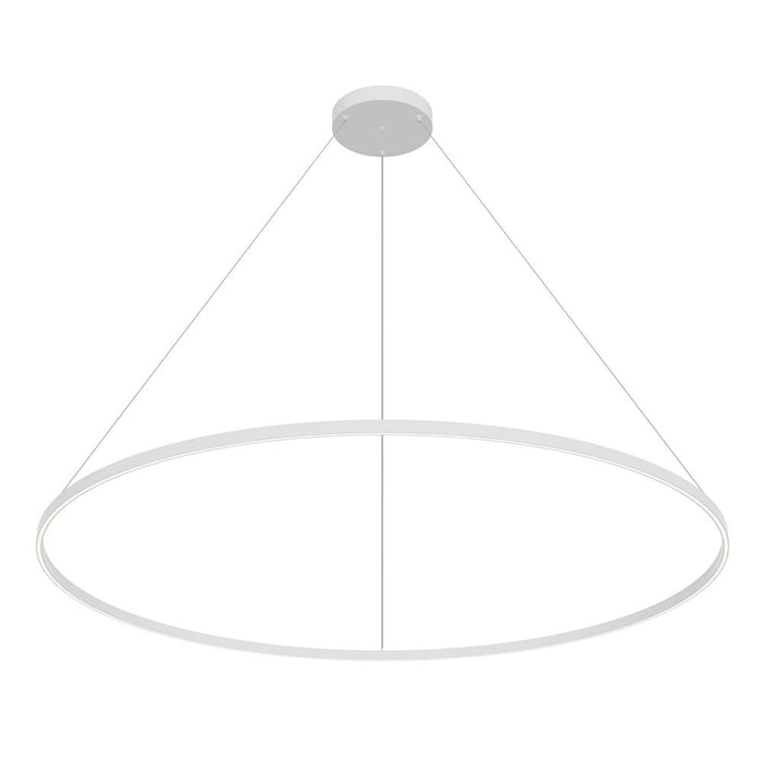 Cerchio 72-in White Led Pendant | PD87772-WH-UNV-010