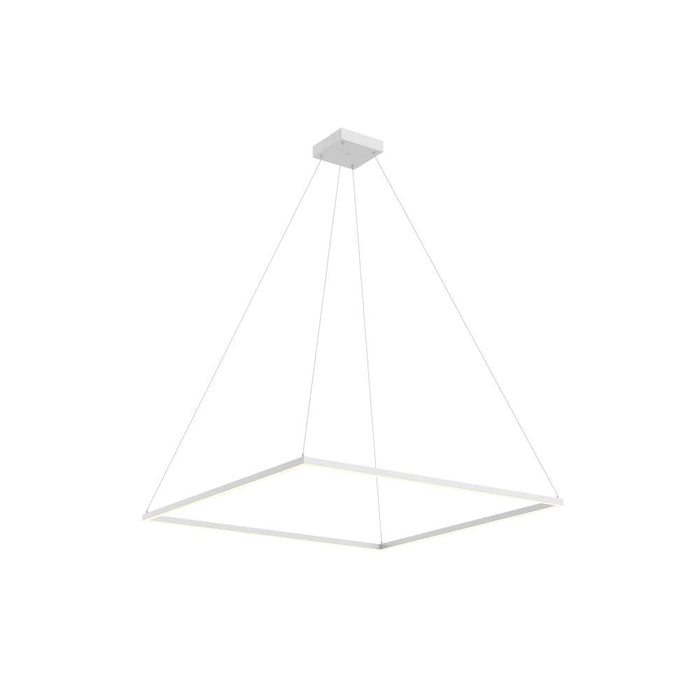 Piazza 48-in White Led Pendant | PD88148-WH-UNV-010