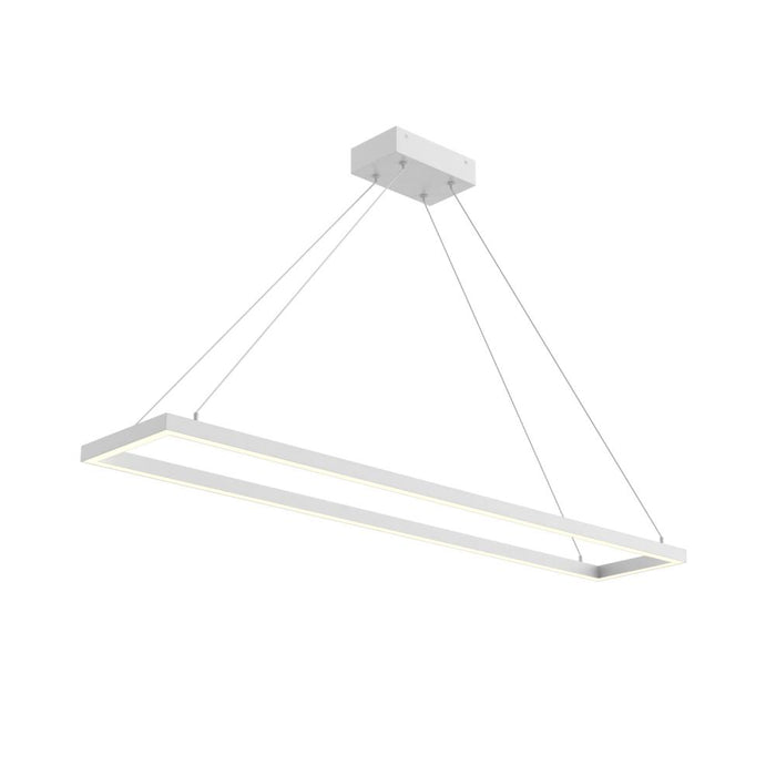 Piazza 48-in White Led Pendant | PD88548-WH-UNV-010