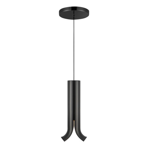 Kuzco Lighting Inc Husk 9-in Glossy Black LED Pendant