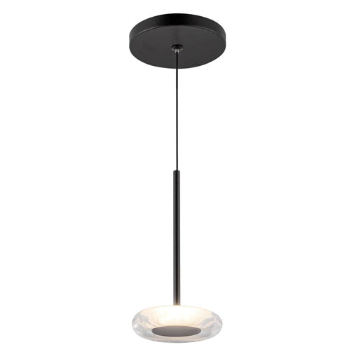 Stephord 4-in Black/clear Glass Led Pendant | PD97204-BK/CL