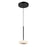 Stephord 4-in Black/frosted Glass Led Pendant | PD97204-BK/FR